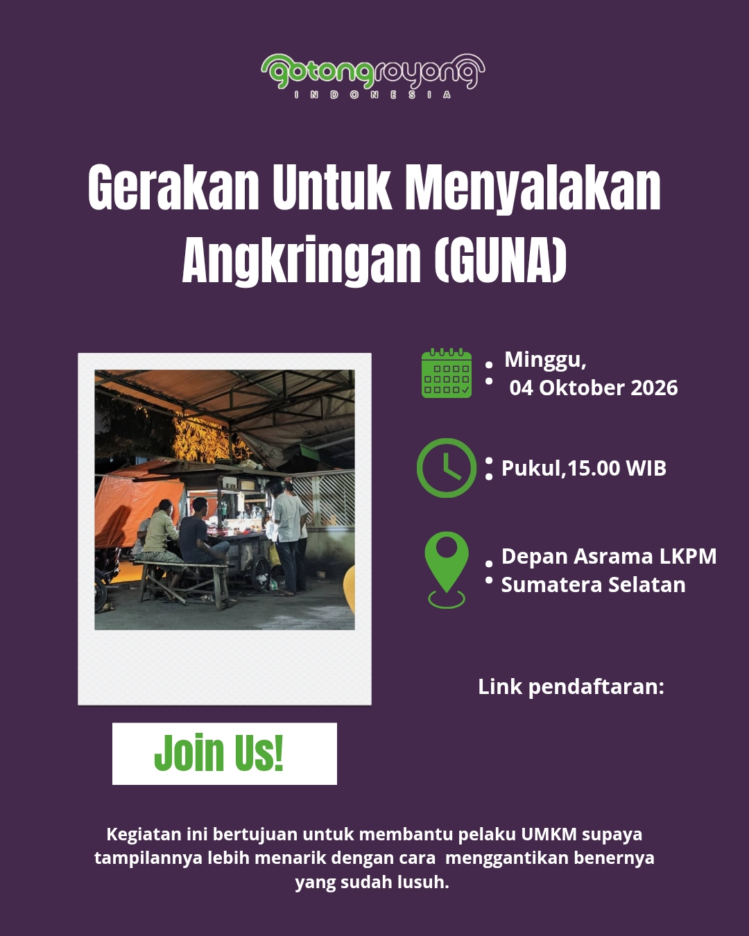 Gerakan Untuk Menyalakan Angkringan